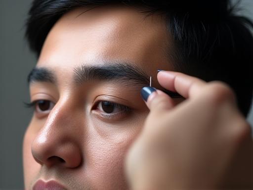Men's eyebrow shaping service