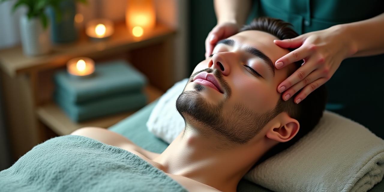 Men's spa facial treatment