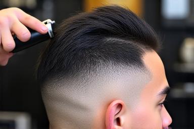 Modern fade haircut and styling